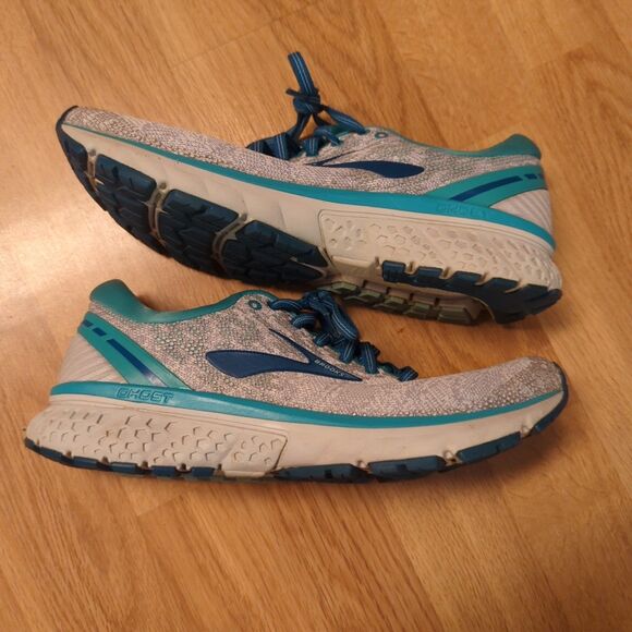 Brooks Ghost 11 Running Shoes Sneakers Womens 9.5B Gray Green 1202771B118 - Picture 5 of 7